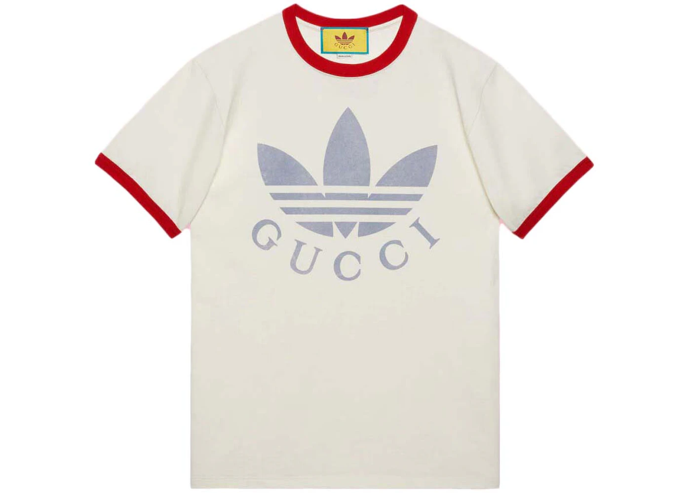 Gucci x adidas Cotton Jersey T-Shirt White/Red - SS22 - US