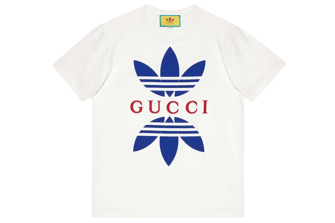 Pre-owned Gucci X Adidas Cotton Jersey T-shirt White