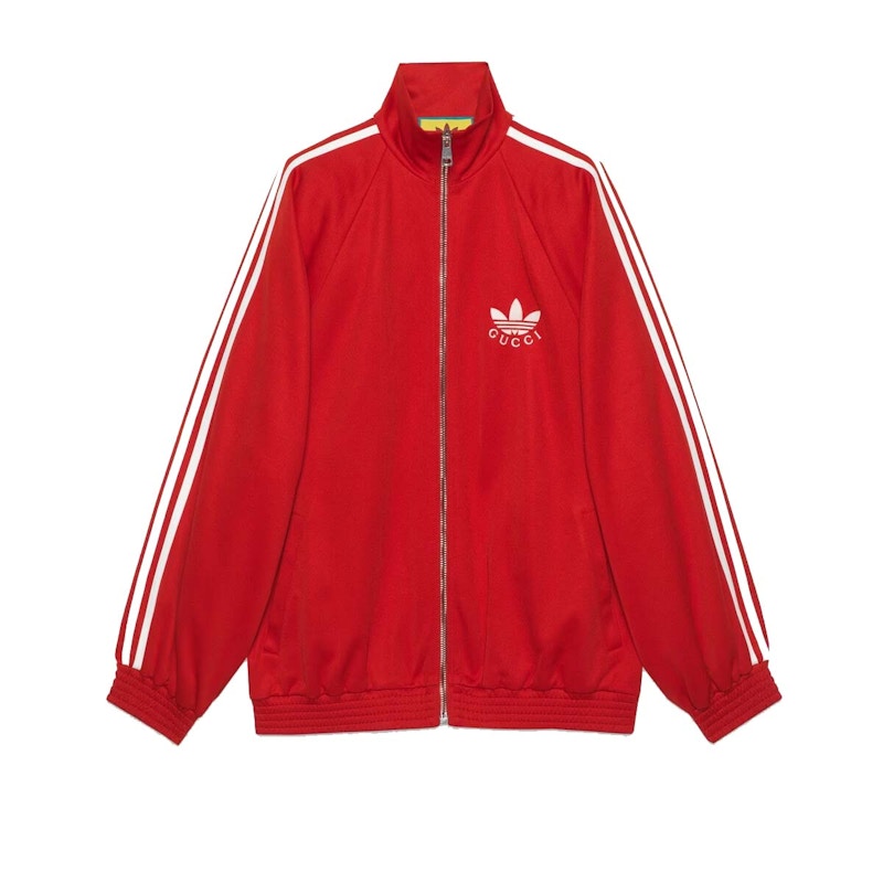 Gucci x adidas Cotton Jersey Zip Jacket Bright Red - FW22 - US