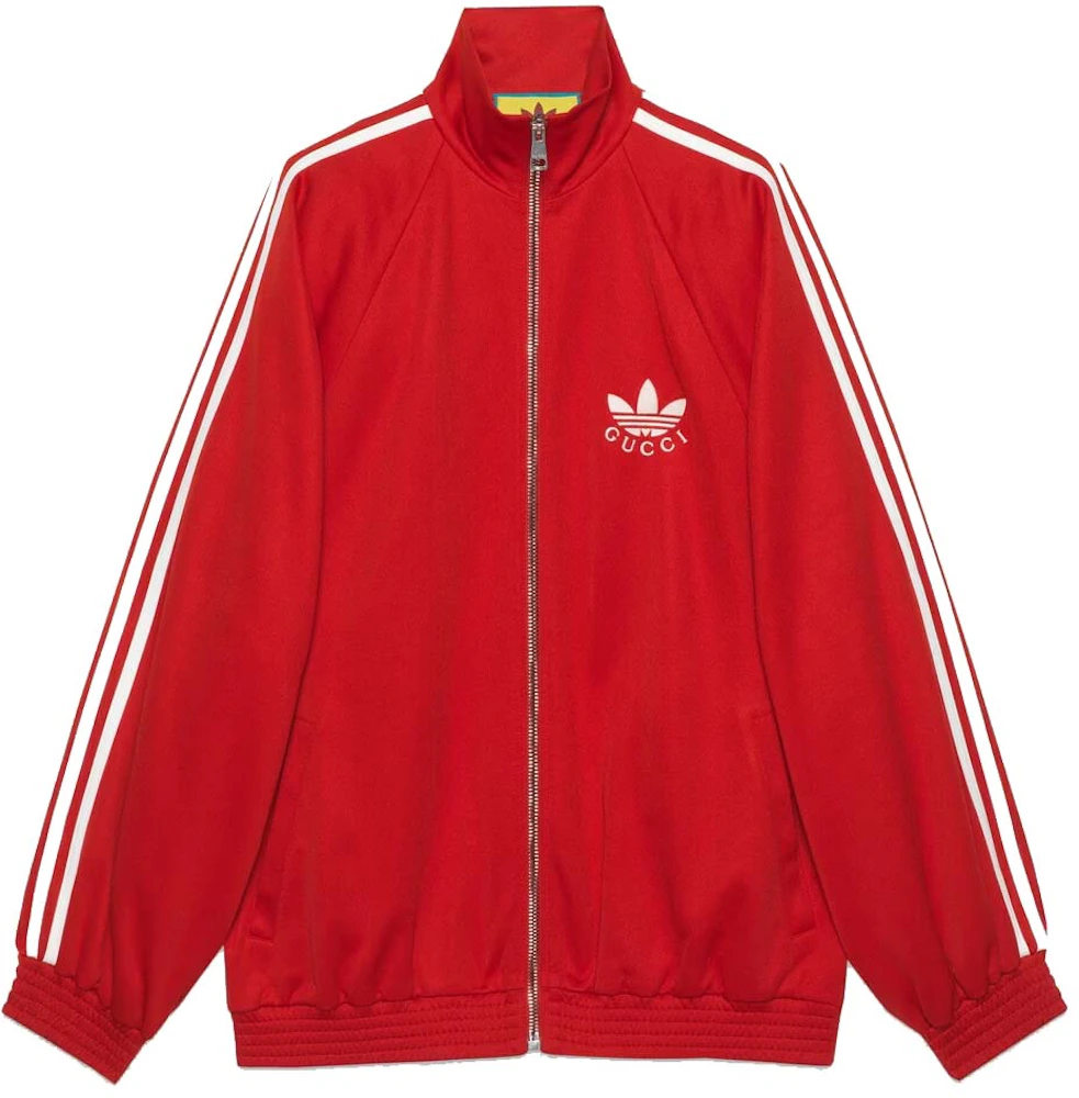 Gucci x adidas Cotton Jersey Zip Jacket Red - FW22 -