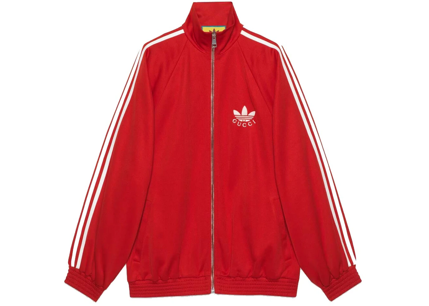 Gucci x adidas Chaqueta de punto de algodón con cremallera Rojo