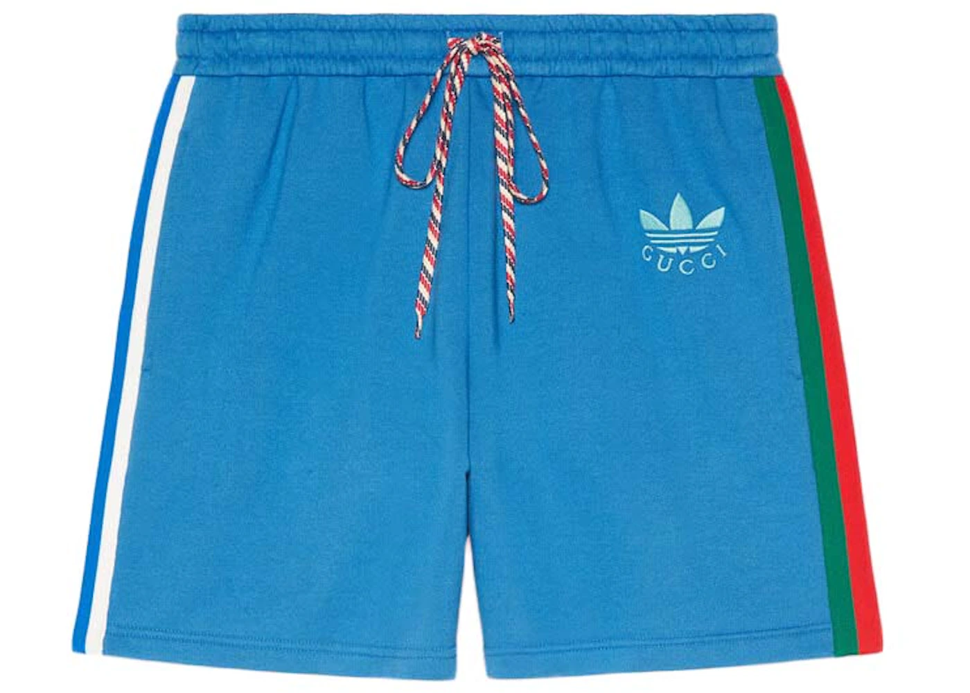 Gucci X Adidas Cotton Shorts Blue Ss22 Gucci X Adidas Cotton Shorts Blue Ss22