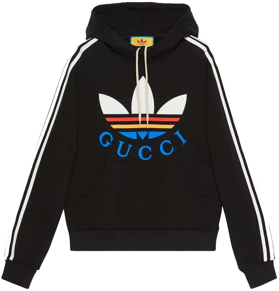 Gucci x adidas Cotton Sweatshirt Black/Multicolor Men\'s - FW22 - US