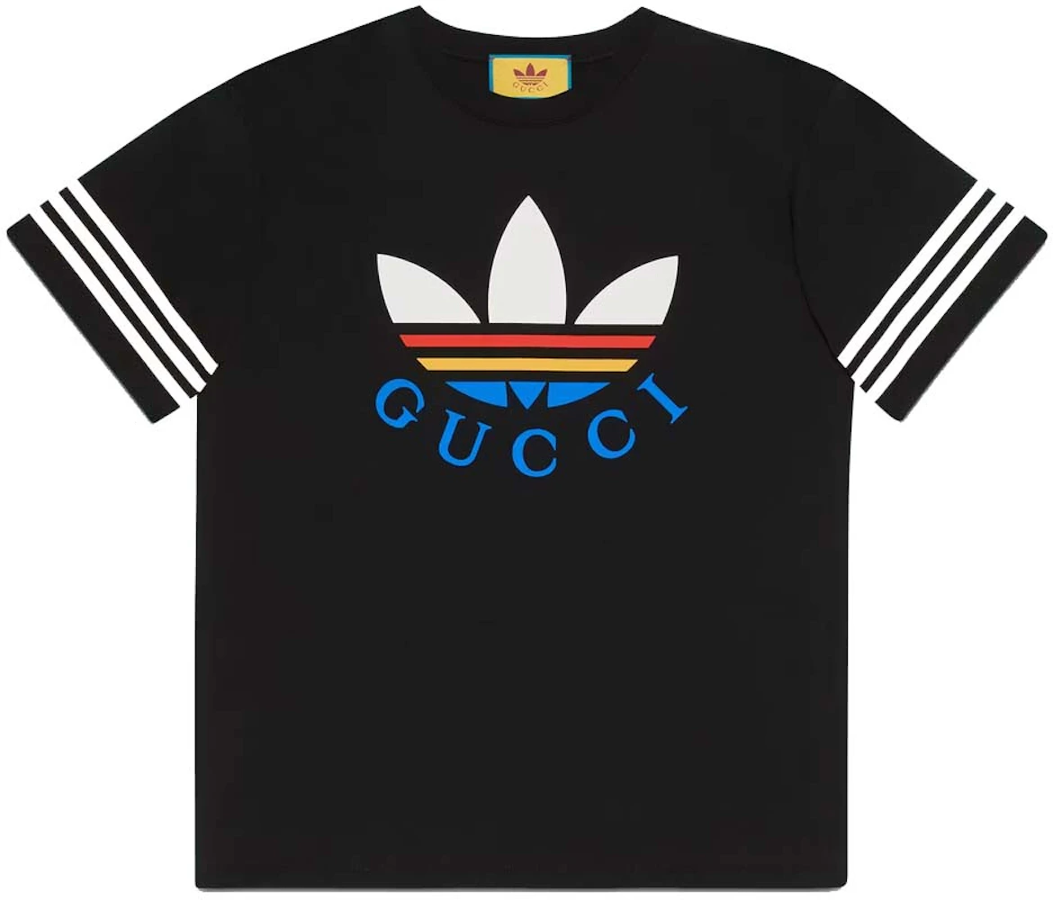 Gucci x adidas Cotton T-shirt Black/Multicolor - FW22 Men's US