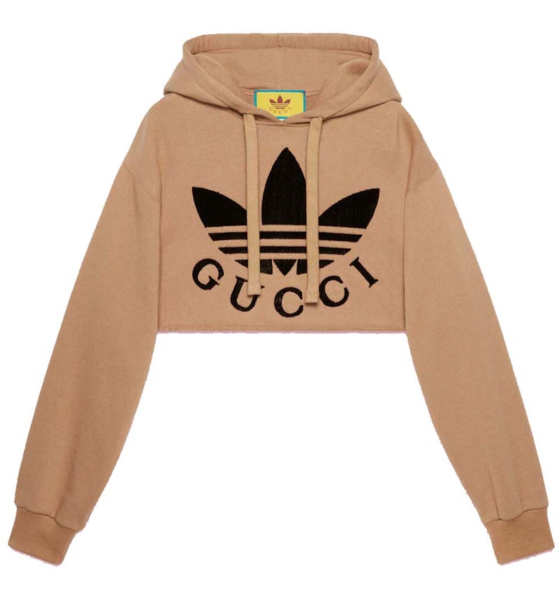 Gucci x adidas Cropped Sweatshirt Beige SS22 US