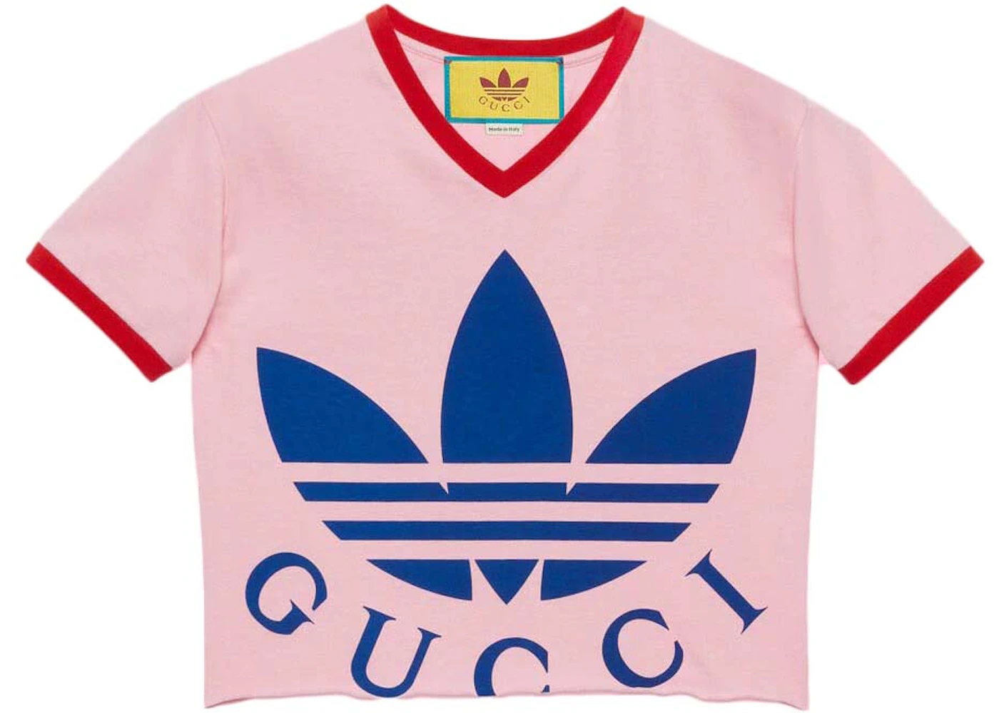 Gucci X Adidas Cropped T Shirt Pink Ss22 Us Gucci X Adidas Cropped T Shirt Pink Ss22 Us