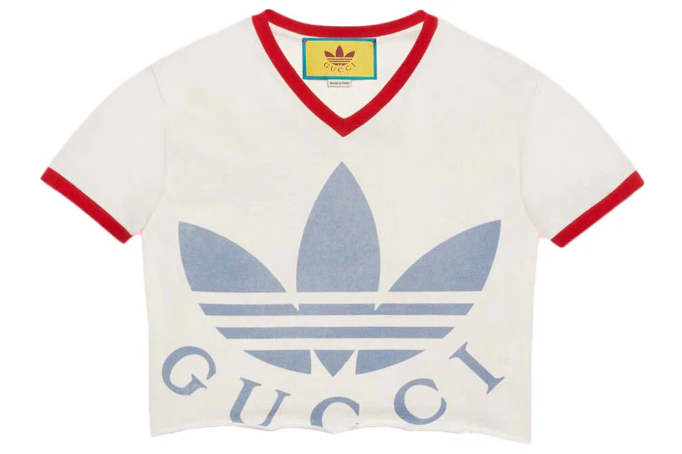Gucci x adidas Cropped T-Shirt White