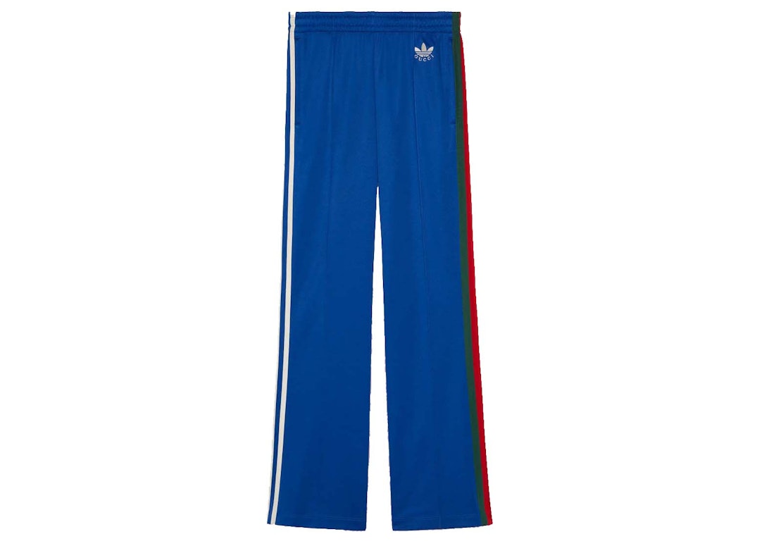 Pre-owned Gucci X Adidas Flared Jogging Pants Cobalt Blue
