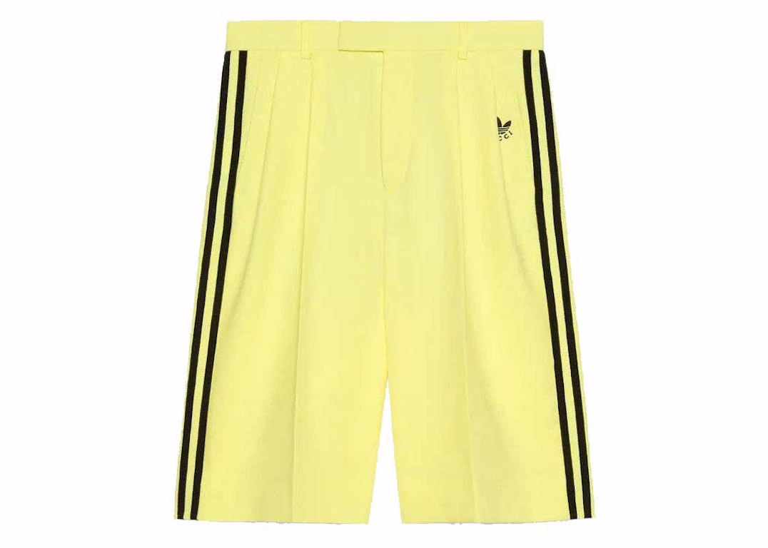 Pre-owned Gucci X Adidas Fluid Drill Shorts Yellow