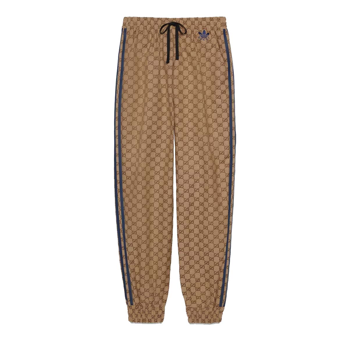 Heritage patchwork print silk trousers in multicolour | GUCCI® GR