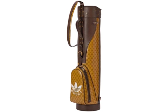 Gucci x adidas GG Monongram Golf Bag Gold