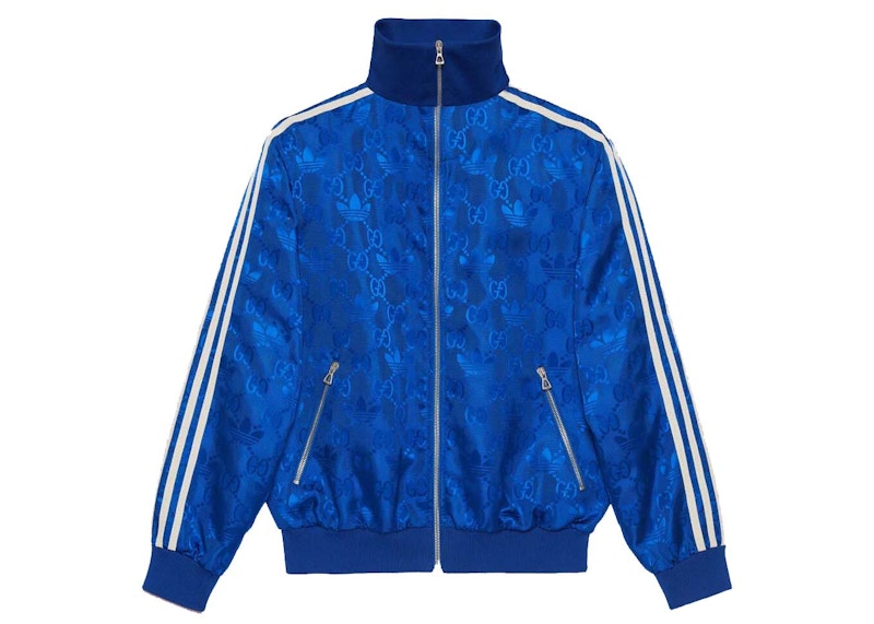 Gucci x adidas GG Trefoil Jacquard Jacket Cobalt Blue SS22 JP