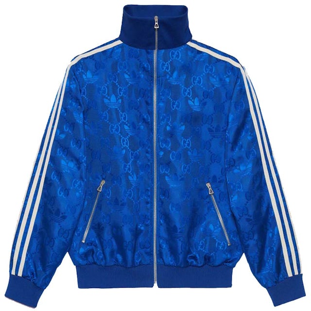 krans kollidere Northern Gucci x adidas GG Trefoil Jacquard Jacket Cobalt Blue - SS22 - US