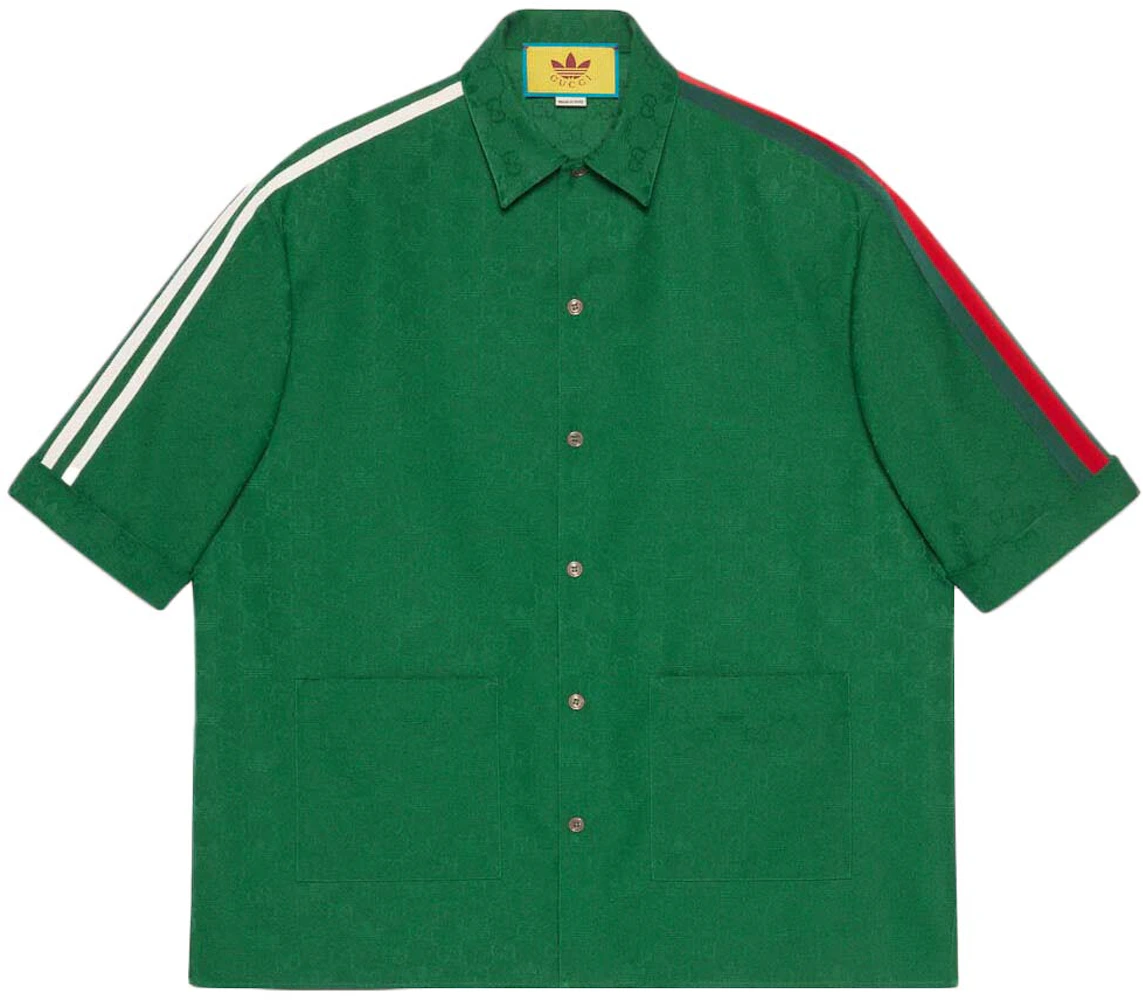 Gucci x adidas GG Trefoil Jacquard Shirt Green Men's - SS22 - US