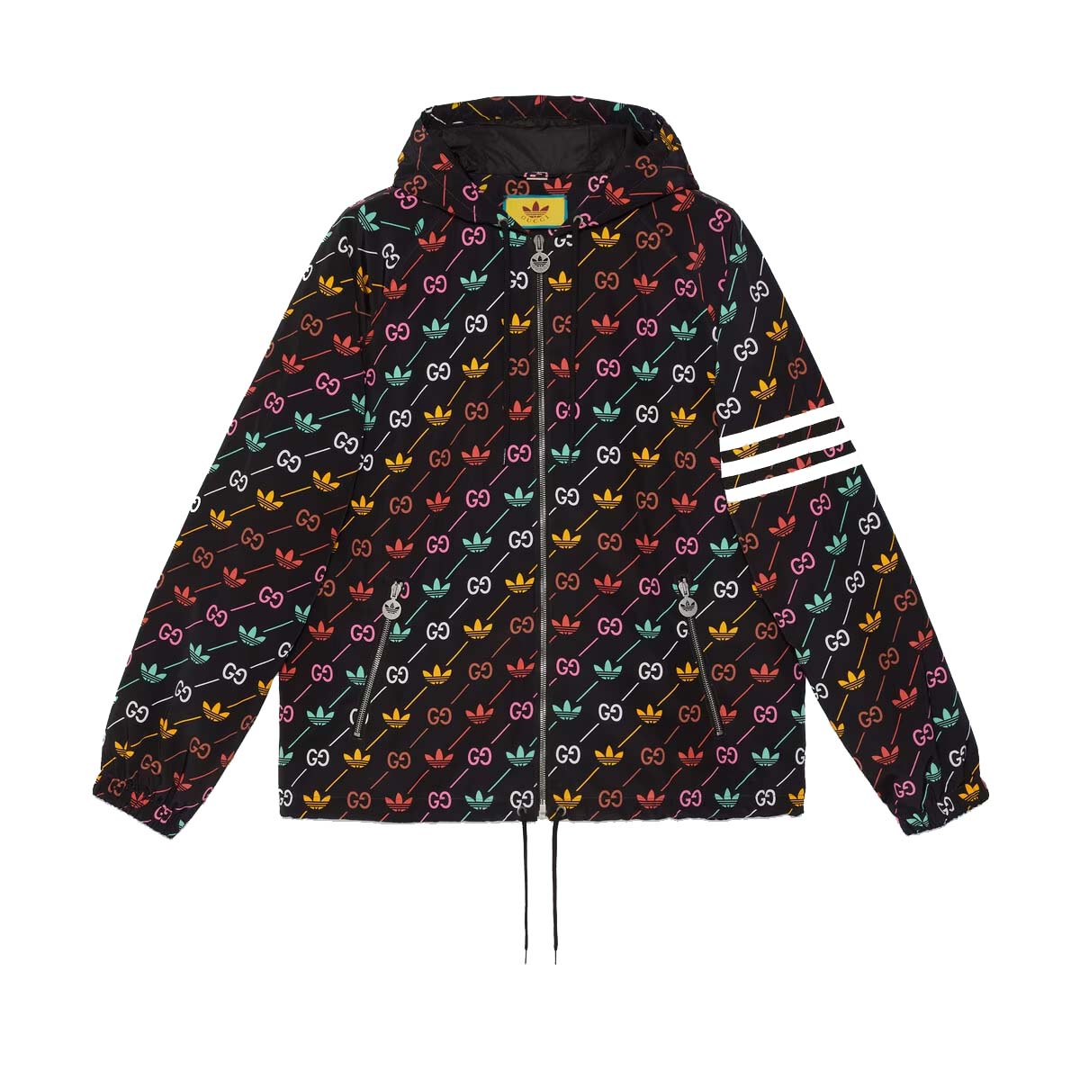Gucci x adidas GG Trefoil Stripe Jacket Black Multicolor