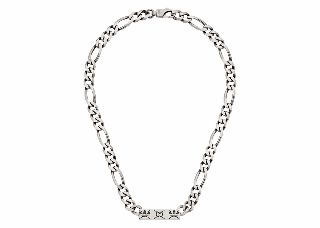 Pre-owned Gucci X Adidas Gourmette Chain Necklace Silver