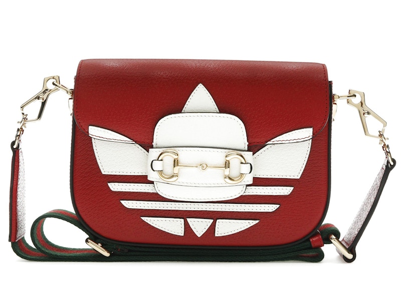 限定コラボ【GUCCI x adidas】Horsebit 1955 ミニ クロスボディ GUCCI X ADIDAS Textured Dollar Calfskin Web Trefoil Mini