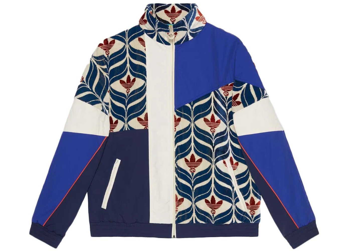 Gucci x adidas Interlocking G And Trefoil Jacket Ivory/Blue/Red Men's ...
