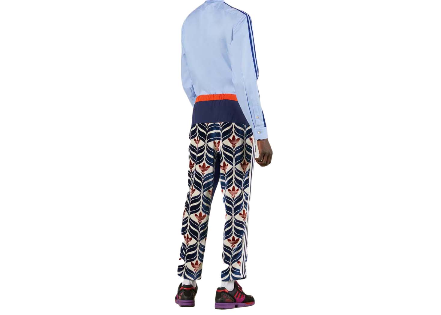 Gucci x adidas Interlocking G And Trefoil Pant Ivory/Blue/Red
