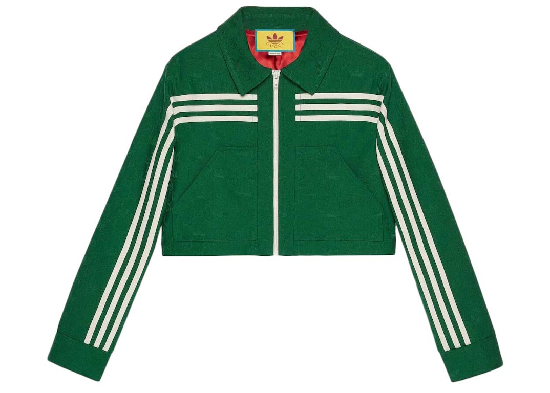 Pre-owned Gucci X Adidas Jacquard Jacket Green