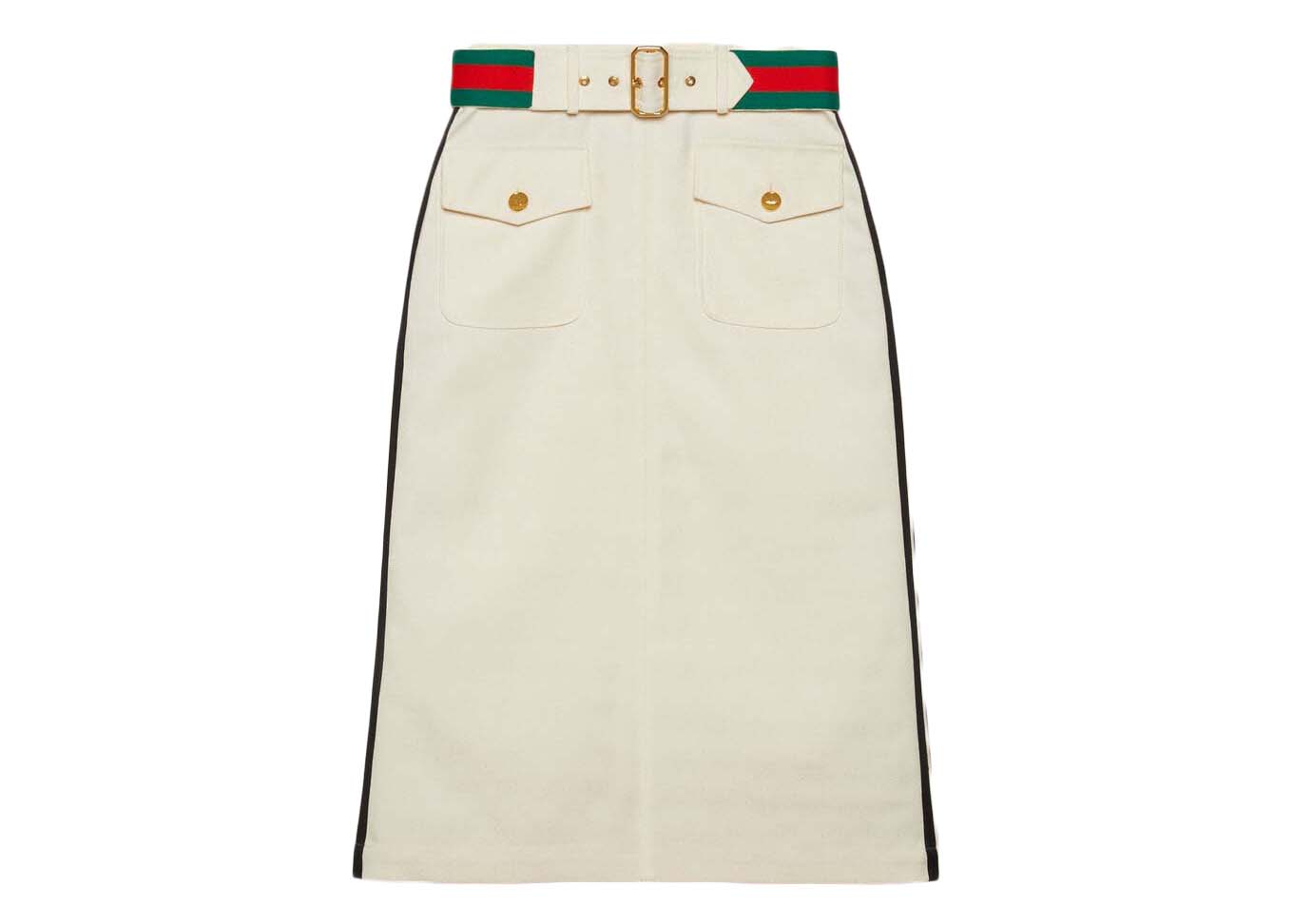Gucci Kids Web-detail skirt - White