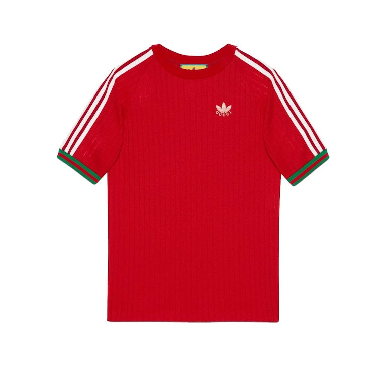 Pre-owned Gucci X Adidas Jersey T-shirt Red