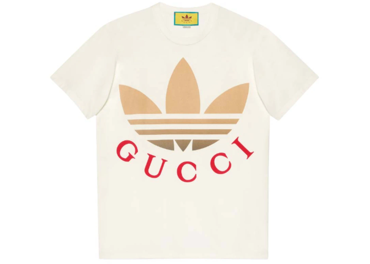 Gucci x adidas Logo T-shirt White/Beige Men's - US