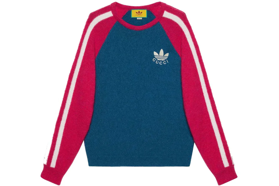 Gucci x adidas Long Sleeve T-Shirt Blue/Red Men's - SS23 - US