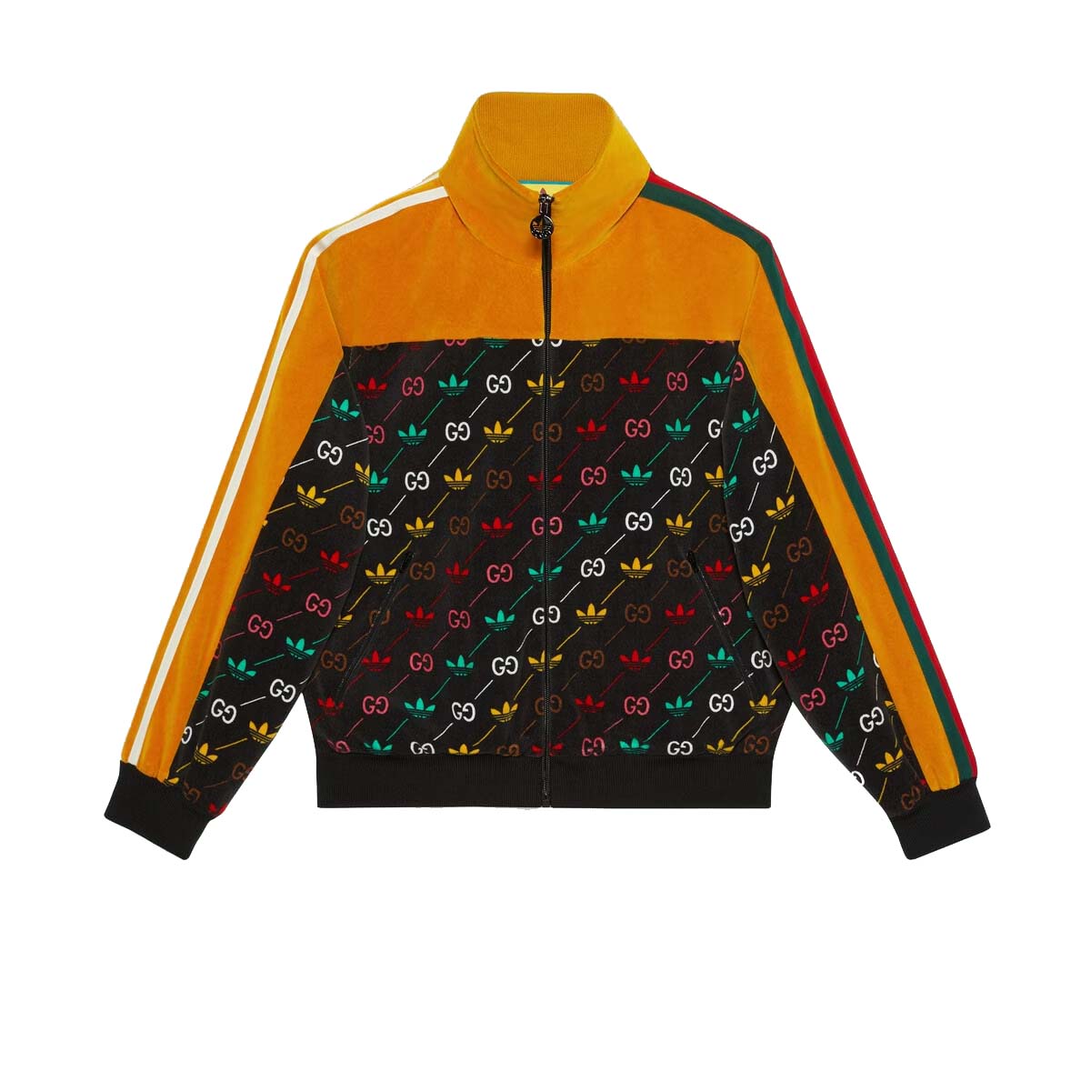Gucci x adidas Macro GG Zip Jacket Black/Yellow