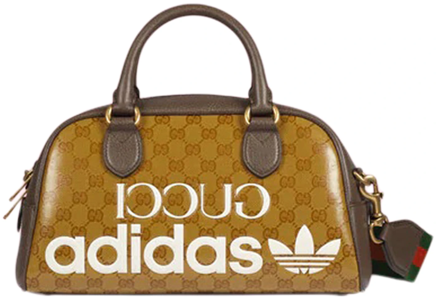 adidas x Gucci golf bag in beige and brown GG Crystal canvas
