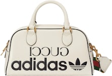 Gucci x adidas Mini Duffle Bag Beige/Brown in Leather with Gold
