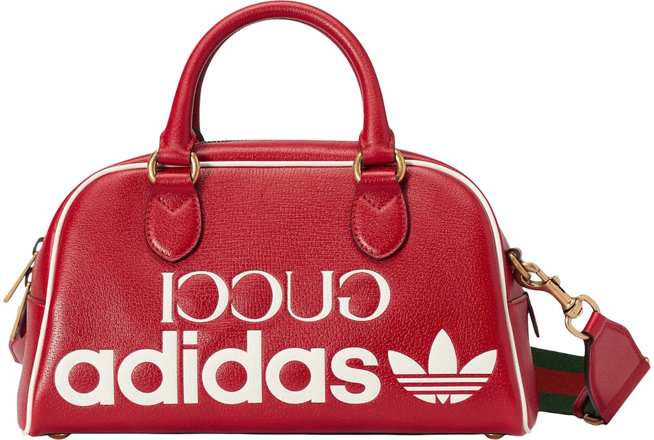 Gucci x adidas Horsebit 1955 Shoulder Bag Blue/Red in Leather with  Gold-tone - US
