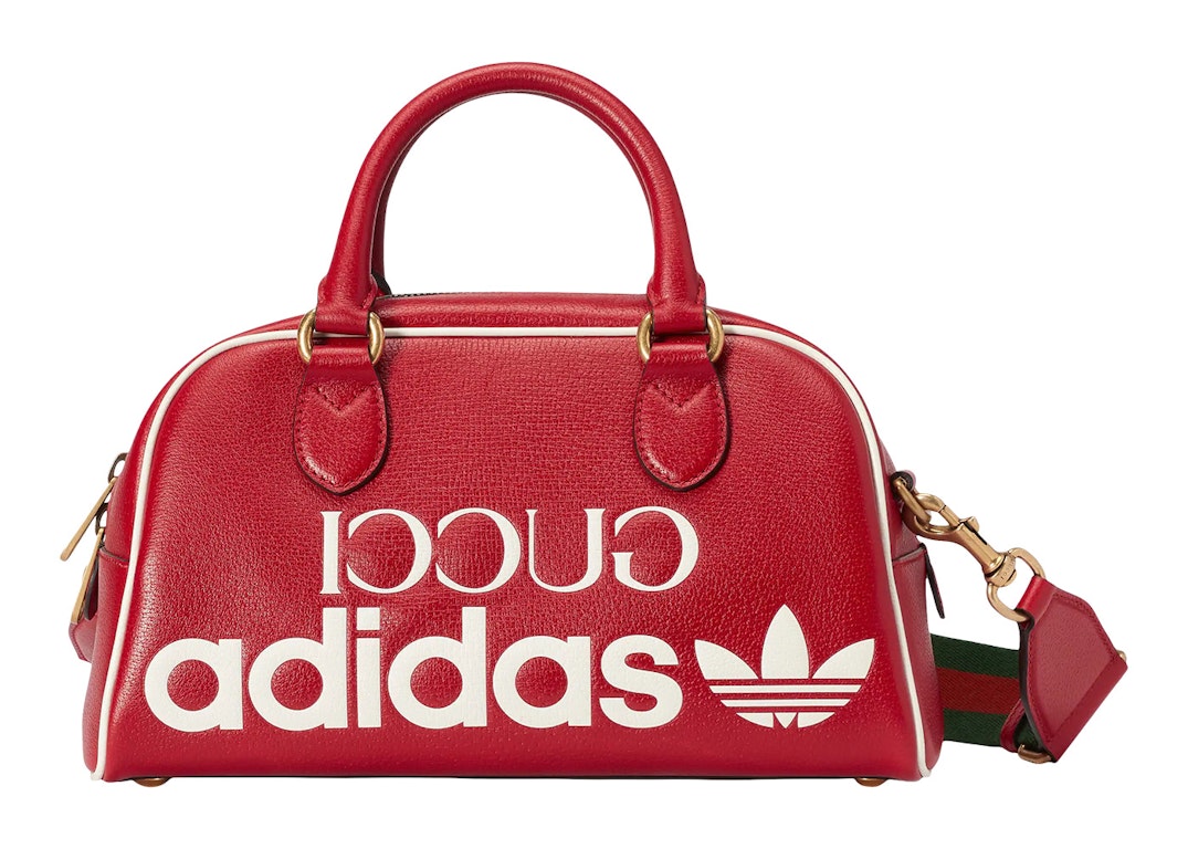 Pre-owned Gucci X Adidas Mini Duffle Bag Red
