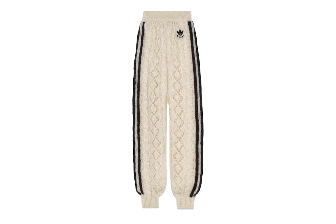 Pre-owned Gucci X Adidas Mohair Knit Jogging Pant Ivory