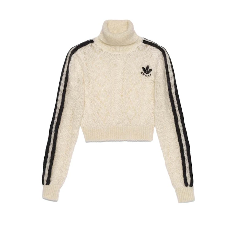 Pre-owned Gucci X Adidas Mohair Knit Sweater Ivory