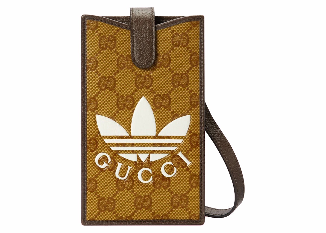 Pre-owned Gucci X Adidas Phone Case Beige/brown
