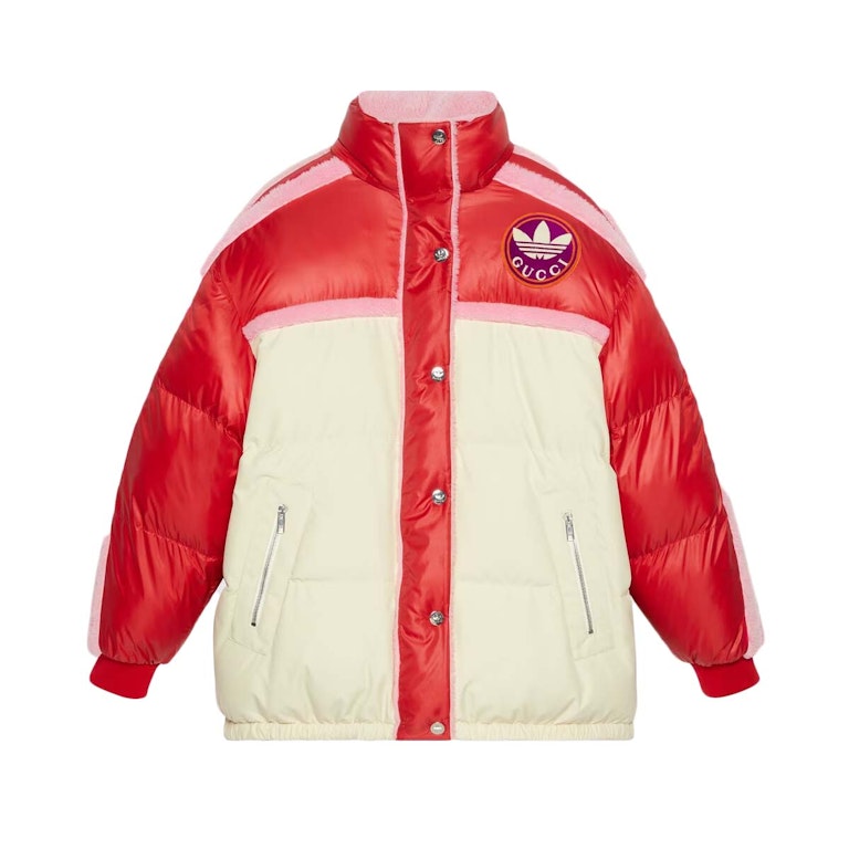 Pre-owned Gucci X Adidas Reversible Bomber Pinkred/ivory
