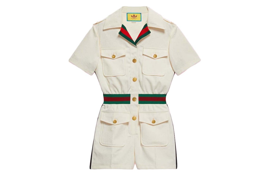 Pre-owned Gucci X Adidas Short Jumpsuit White