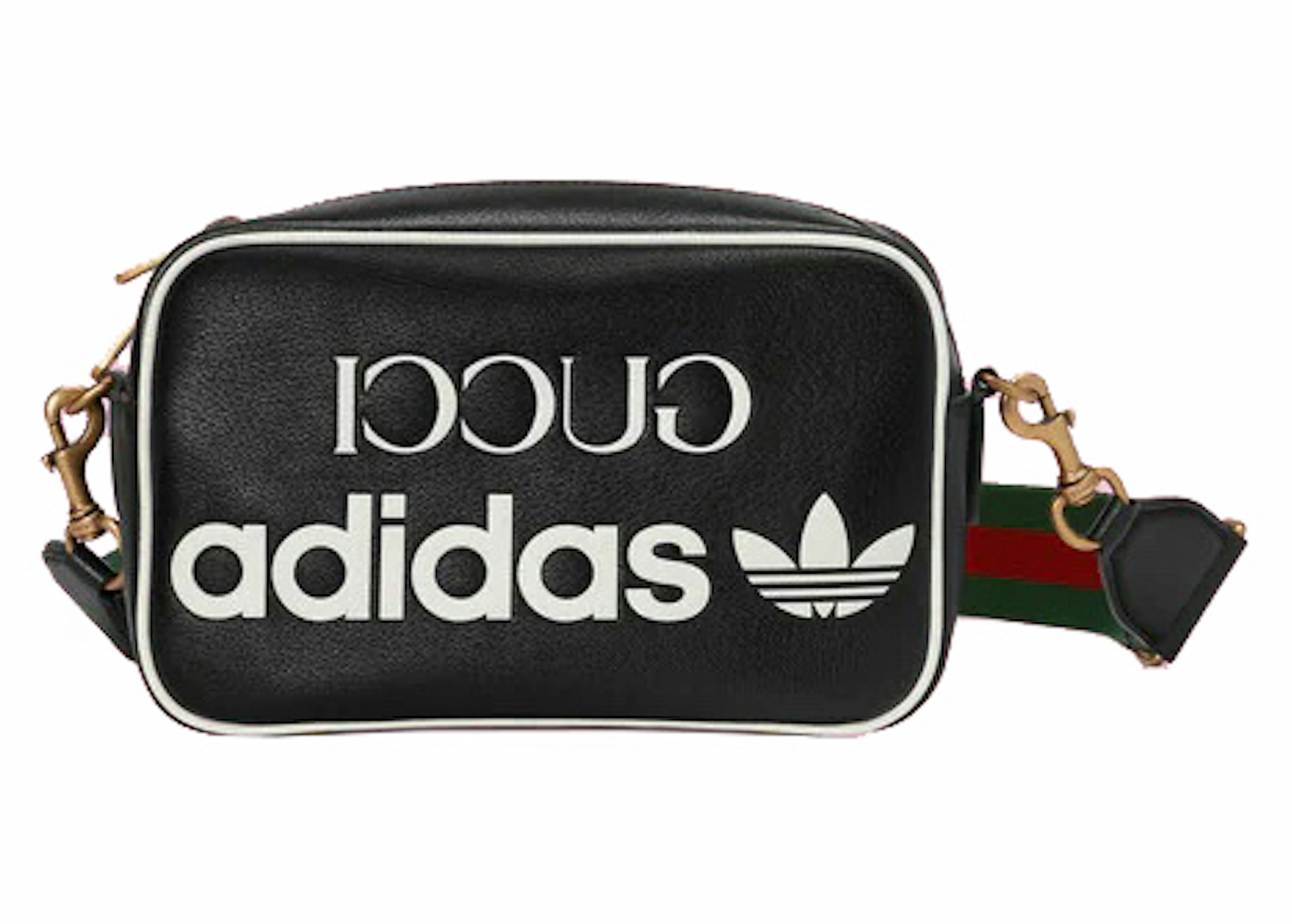 Gucci x adidas Shoulder Bag Black in Leather with Gold-tone - US