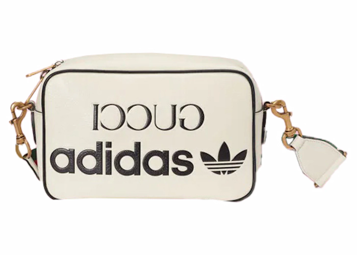 Gucci x adidas Shoulder Bag Off-White in Leather with Gold-tone -