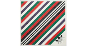 Gucci x adidas Stripe Print Cotton Scarf Ivory/Red