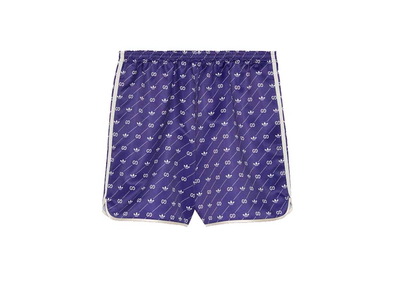 Gucci x adidas Trefoil Print Shorts Ivory/Blue