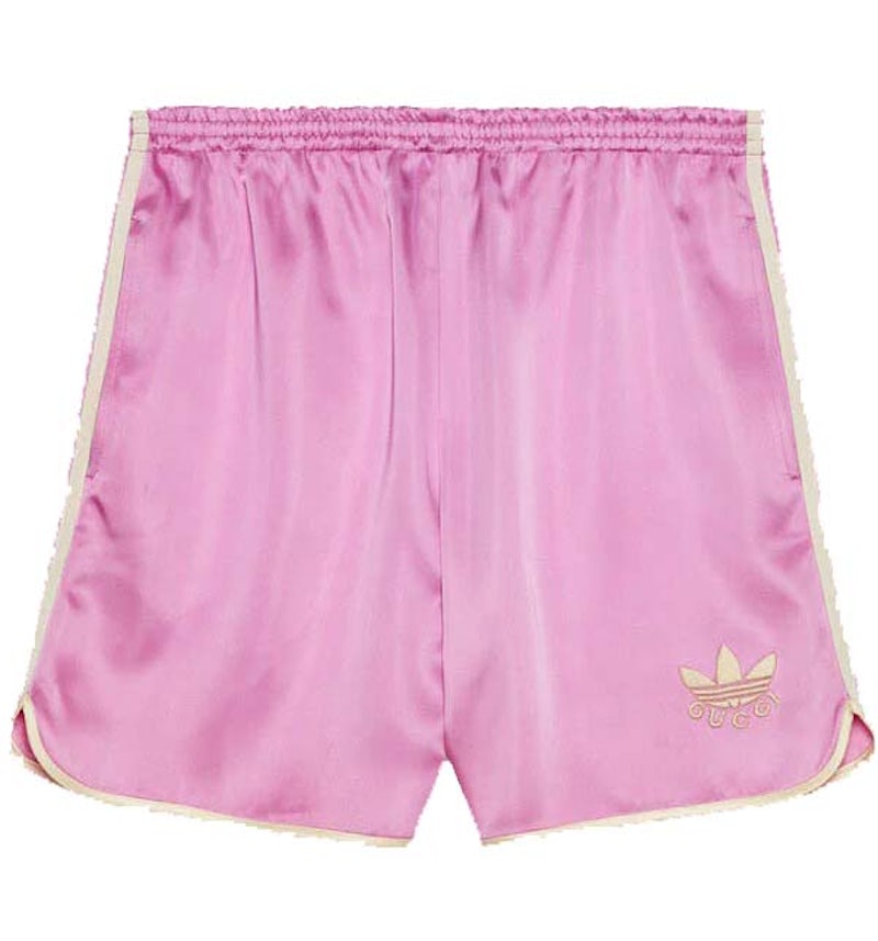Gucci x adidas Trefoil Print Shorts Pink Men's SS22 US