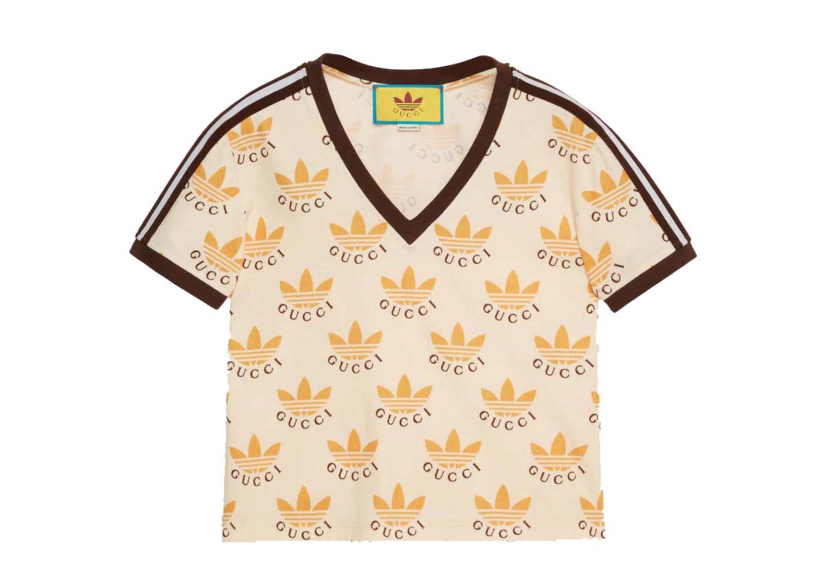 Gucci x adidas Trefoil Print T-Shirt Ivory - SS22 - US