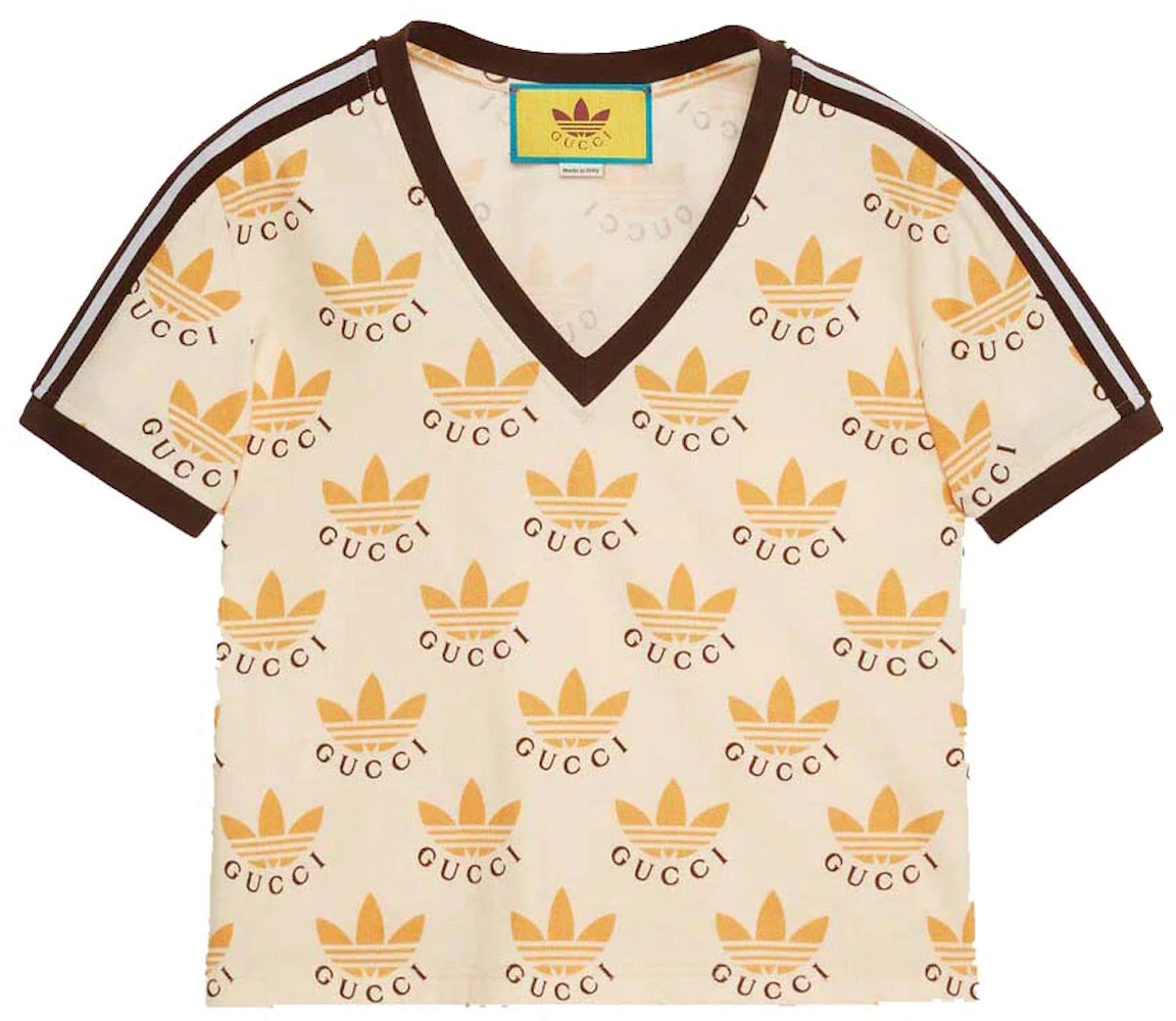 Gucci x adidas Trefoil Print T-Shirt Off-White Men's - SS22 - US