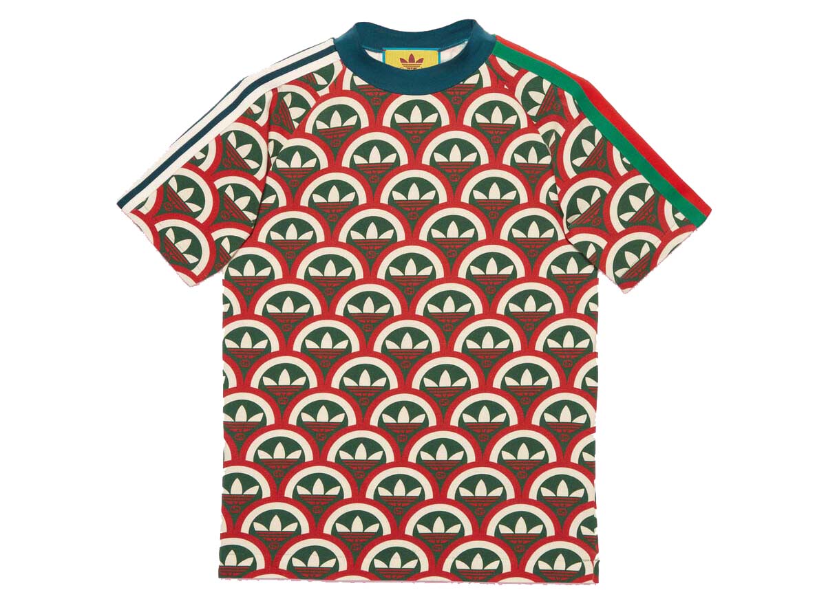 Gucci x adidas Trefoil Print T-Shirt Red/Green - SS22 - US