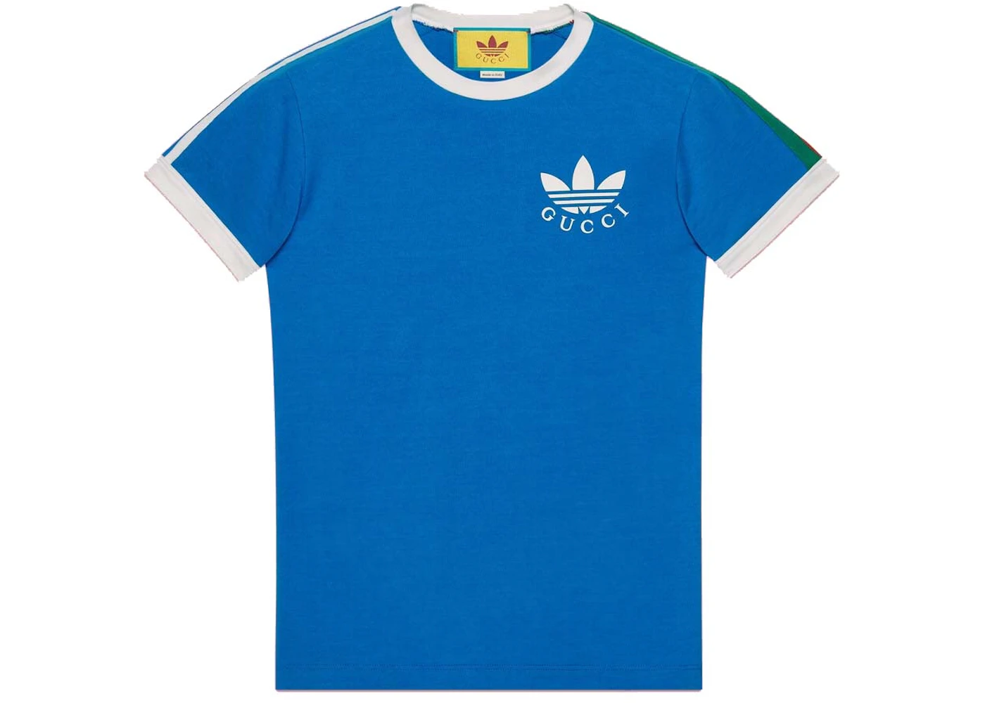 Gucci x adidas Trefoil Print T-shirt Blue Men\'s - FW22 - US