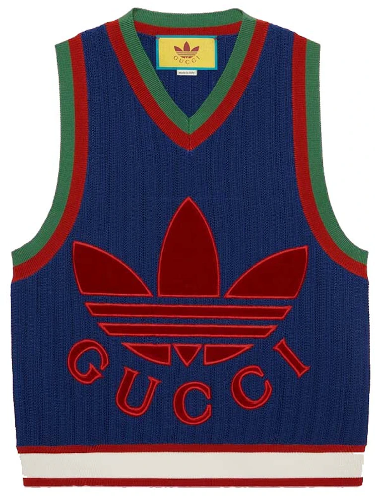Uitwerpselen semester Neuropathie Gucci x adidas Viscose Vest Blue - FW22 - US