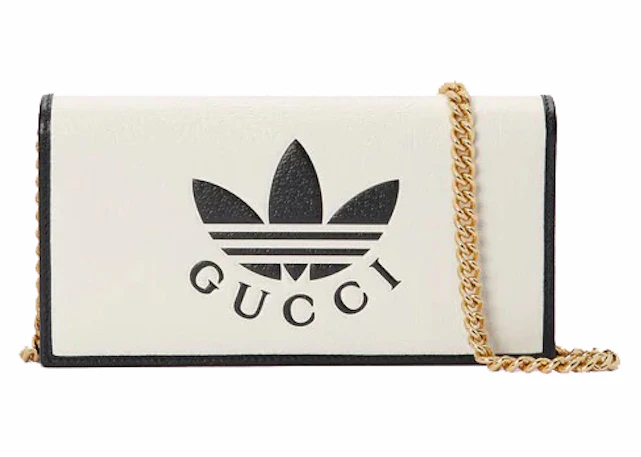 empieza la acción Groenlandia patinar Gucci x adidas Wallet With Chain Off-White in Coated Canvas/Leather with  Gold-tone - ES