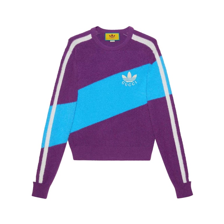Pre-owned Gucci X Adidas Wool Shirt Purple/light Blue